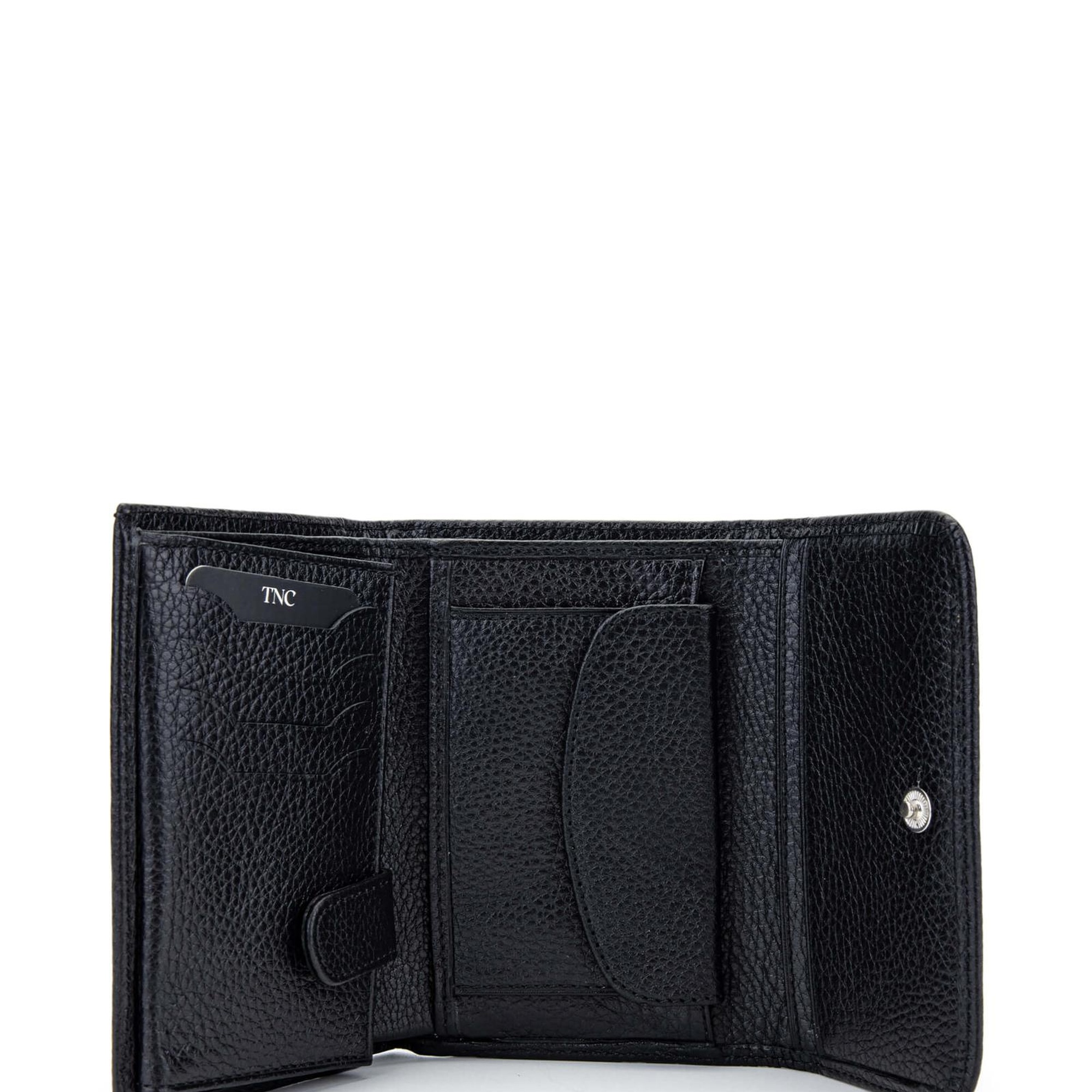 Tamer Tanca Kadın Hakiki Deri Siyah Cüzdan Cuzdan