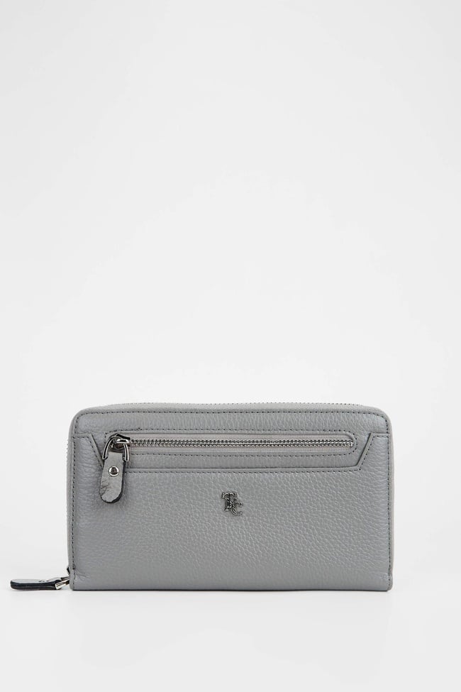  Tamer Tanca Kadın Hakiki Deri Gri Günlük Cuzdan