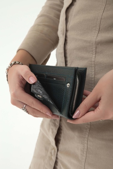  Tamer Tanca Kadın Hakiki Deri Petrol Günlük Cuzdan