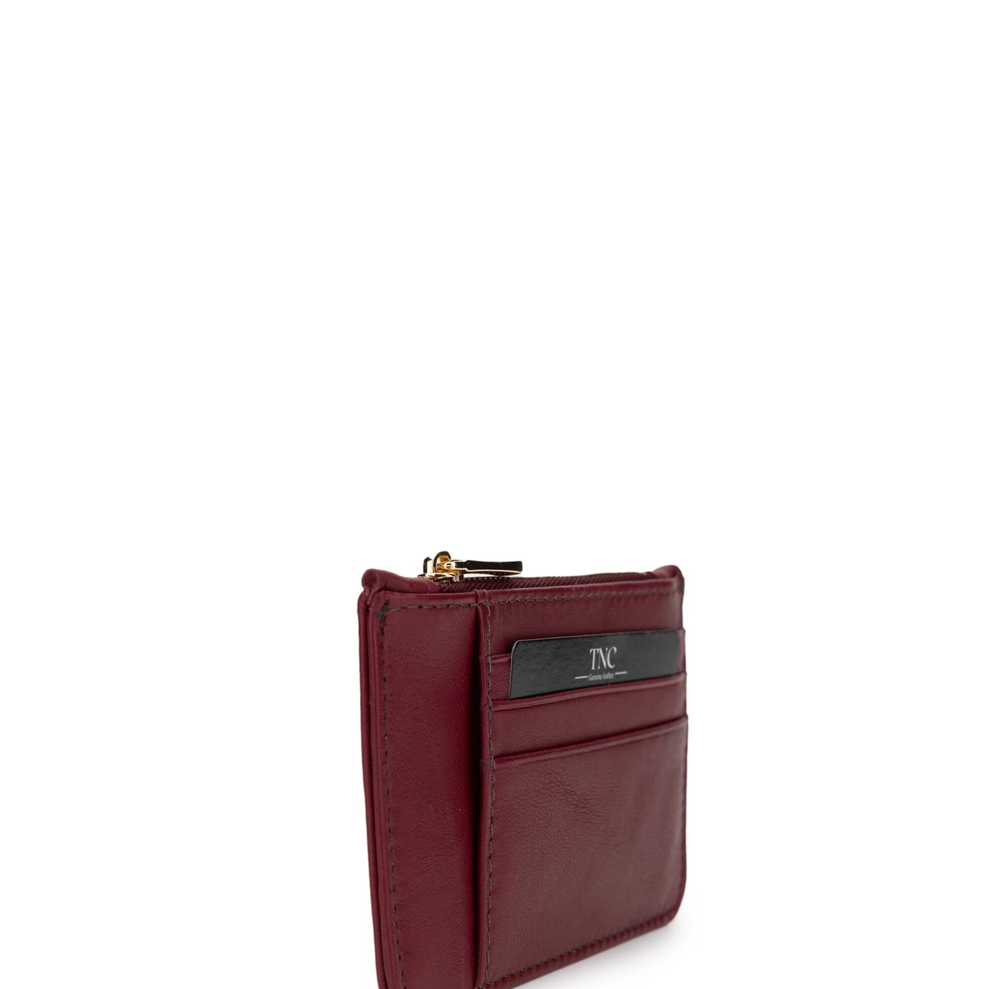 Tamer Tanca Unisex Hakiki Deri Bordo Kartlık