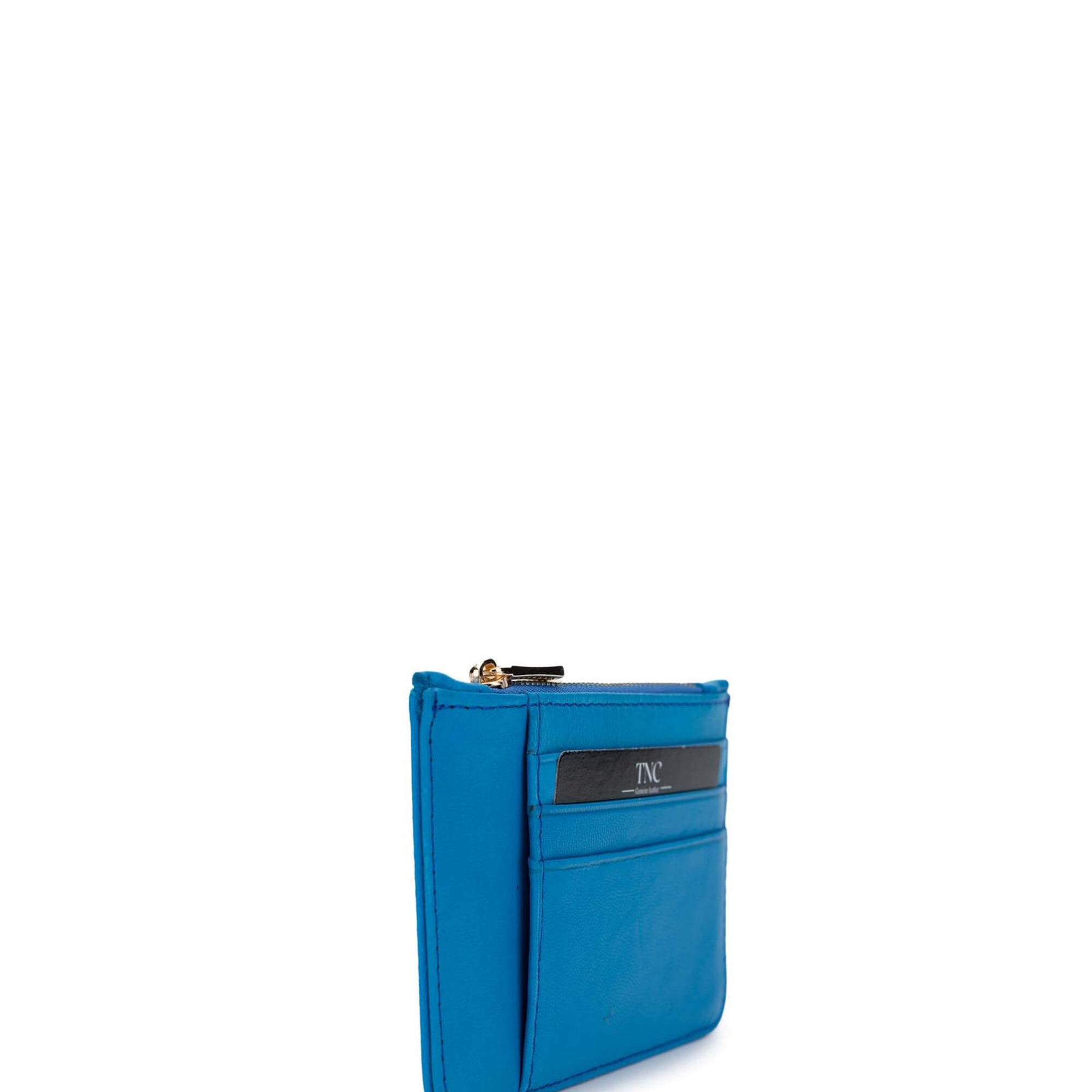 Tamer Tanca Unisex Hakiki Deri Mavi Kartlık