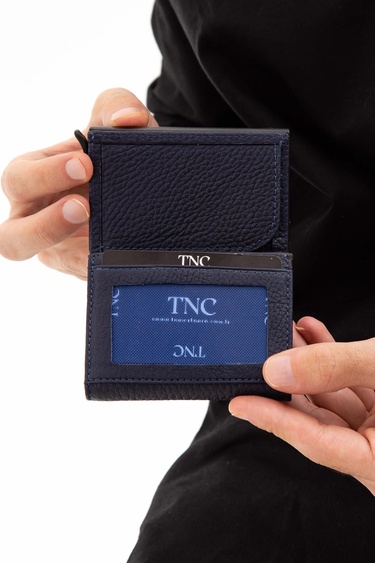  Tamer Tanca Erkek Hakiki Deri Lacivert Kartlık