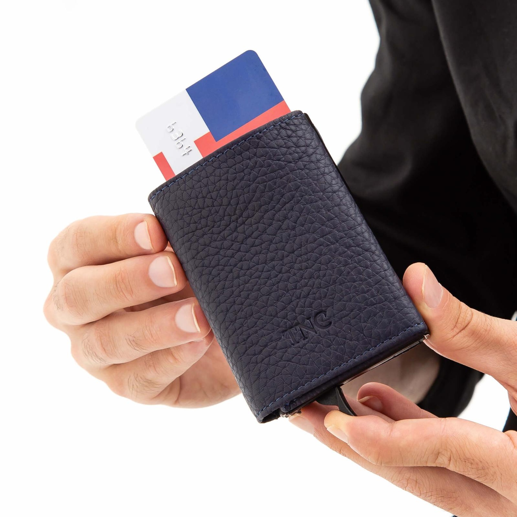 Tamer Tanca Erkek Hakiki Deri Lacivert Kartlık