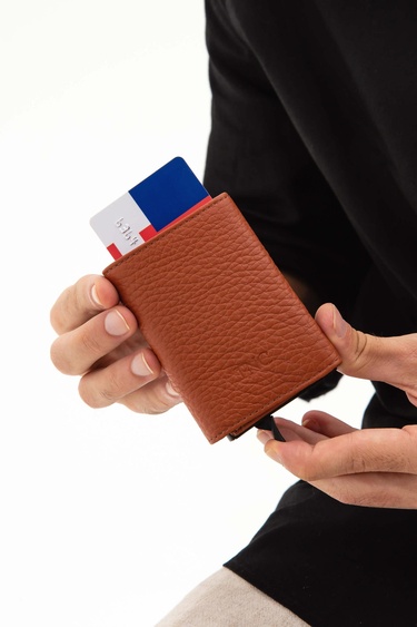  Tamer Tanca Erkek Hakiki Deri Taba Kartlık