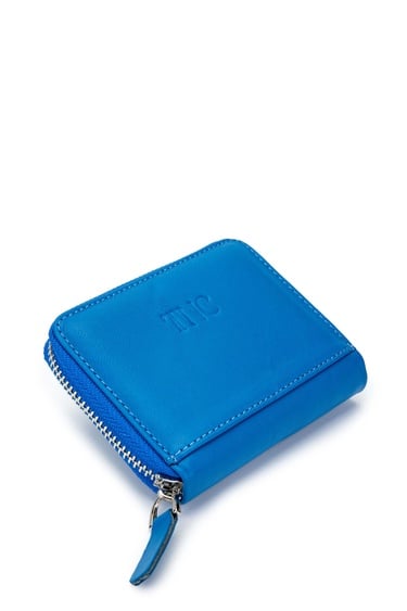  Tamer Tanca Unisex Hakiki Deri Mavi Kartlık