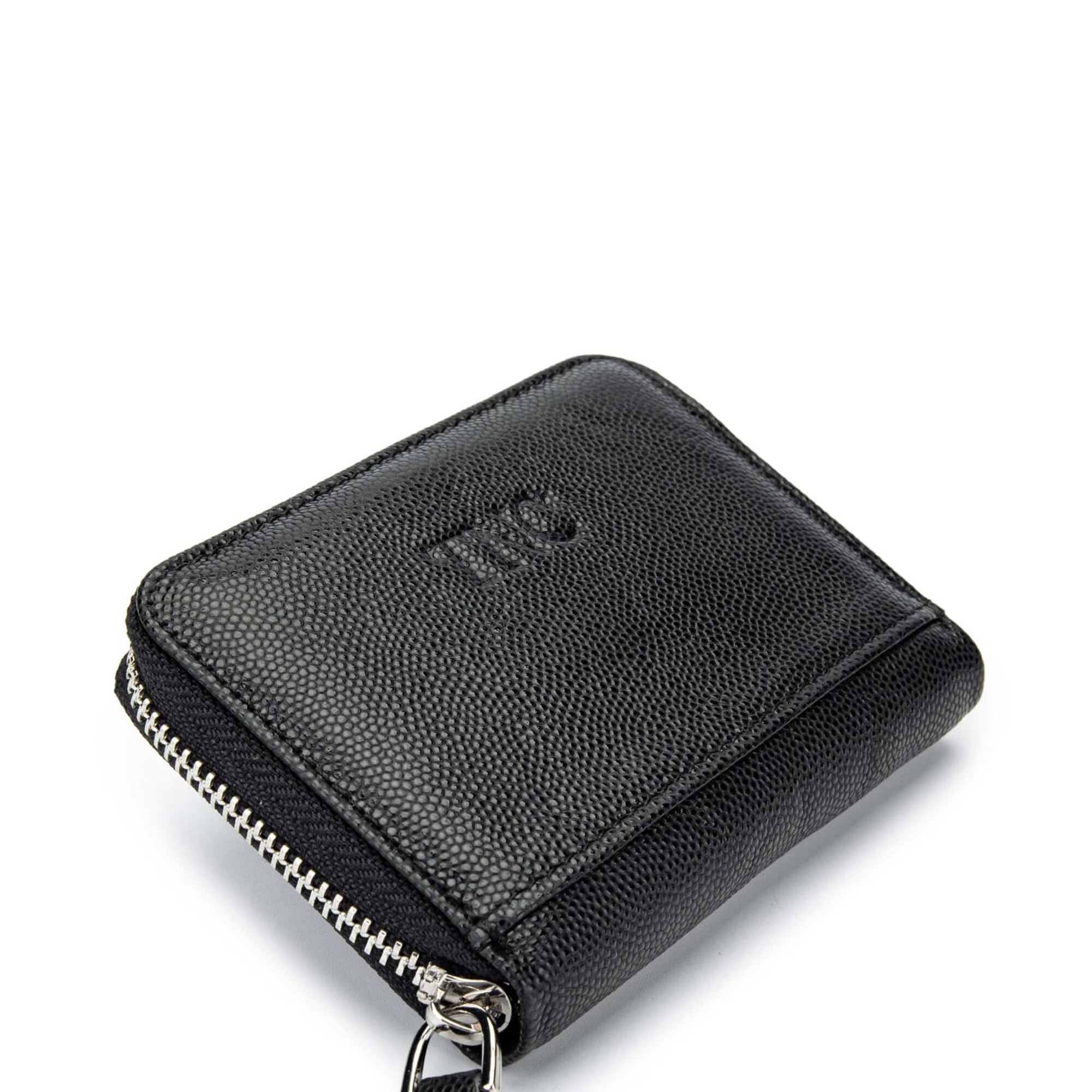 Tamer Tanca Unisex Hakiki Deri Siyah Havyar Kartlık