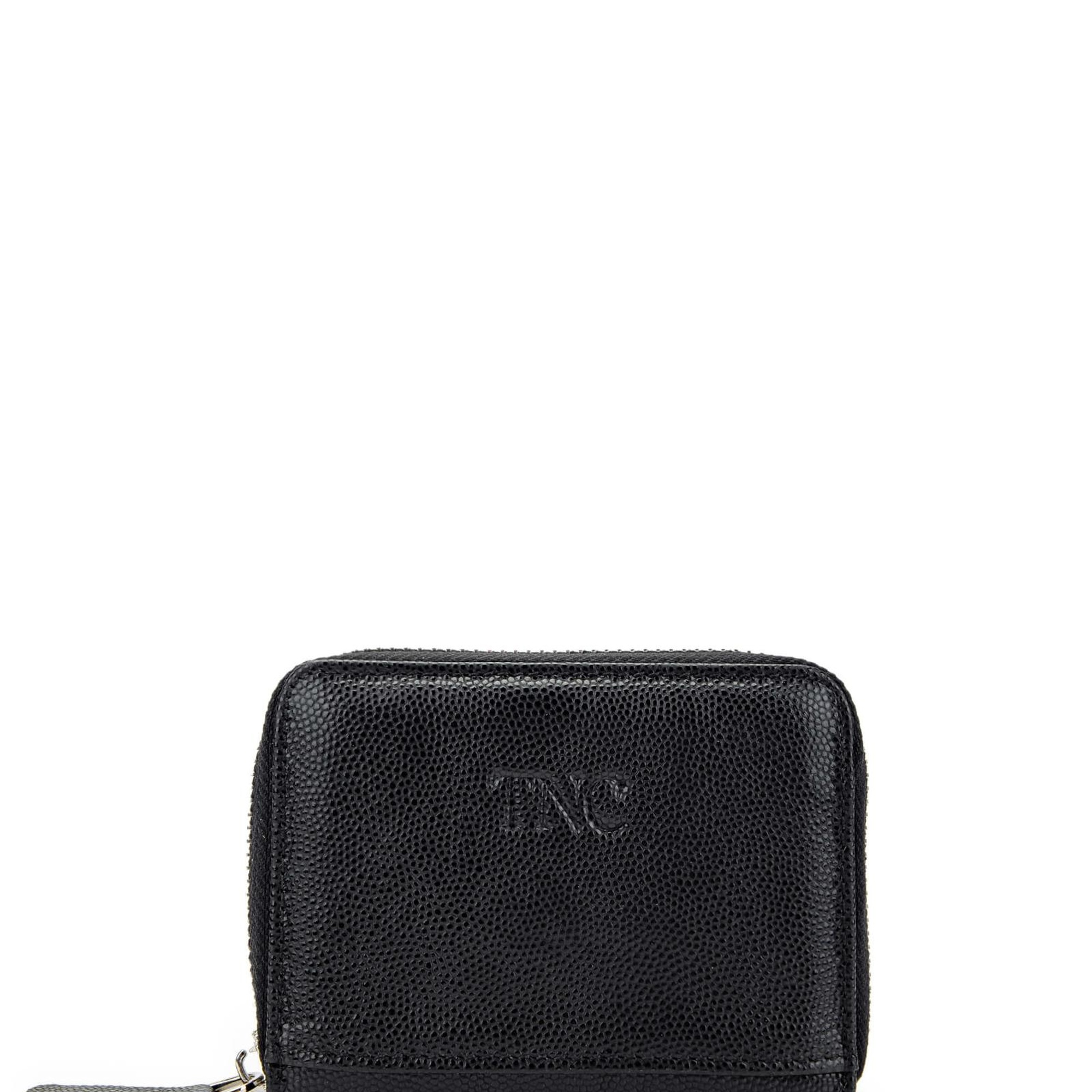 Tamer Tanca Unisex Hakiki Deri Siyah Havyar Kartlık