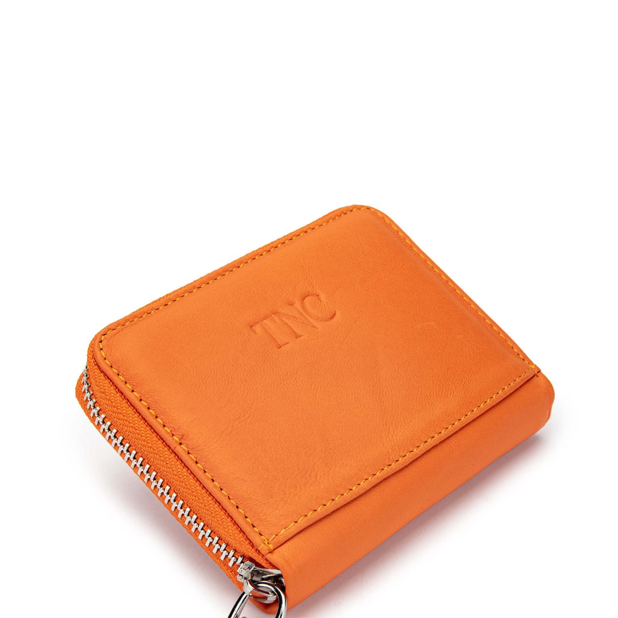 Tamer Tanca Unisex Hakiki Deri Turuncu Kartlık