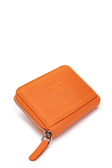  Tamer Tanca Unisex Hakiki Deri Turuncu Kartlık