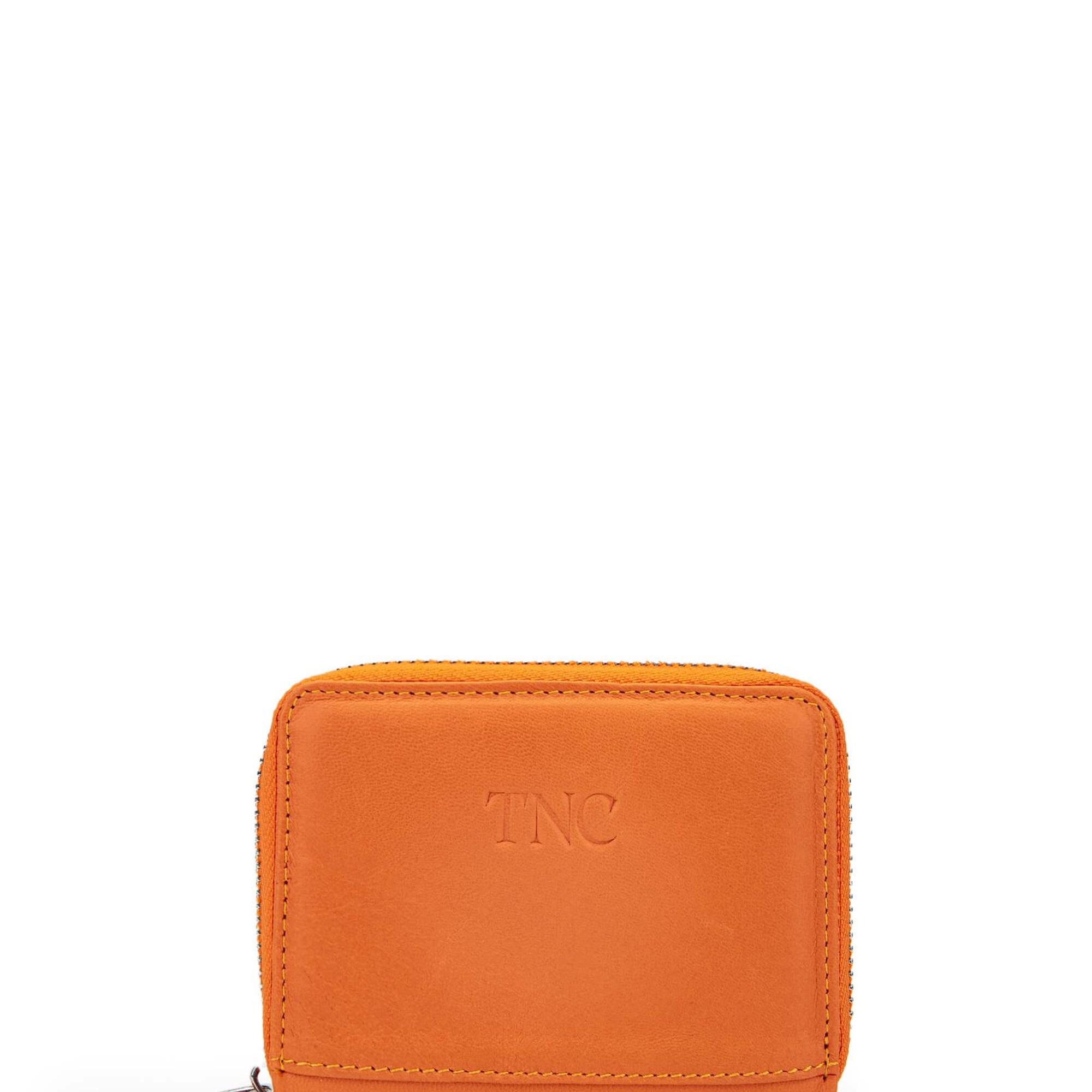 Tamer Tanca Unisex Hakiki Deri Turuncu Kartlık