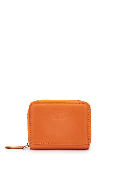  Tamer Tanca Unisex Hakiki Deri Turuncu Kartlık