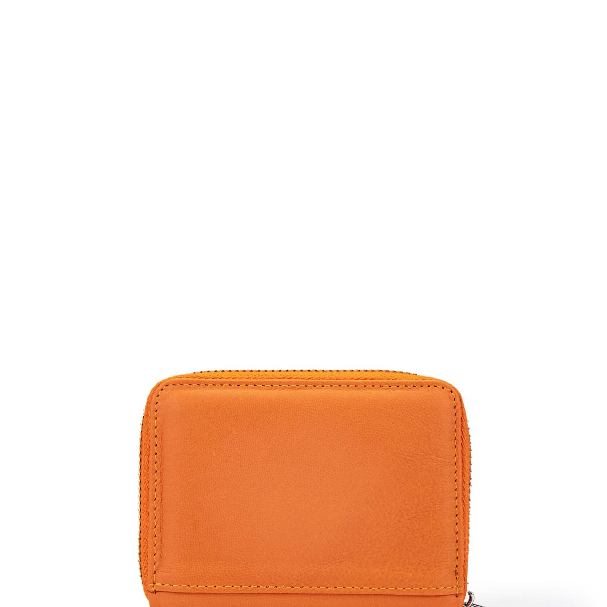 Tamer Tanca Unisex Hakiki Deri Turuncu Kartlık