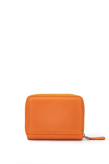  Tamer Tanca Unisex Hakiki Deri Turuncu Kartlık