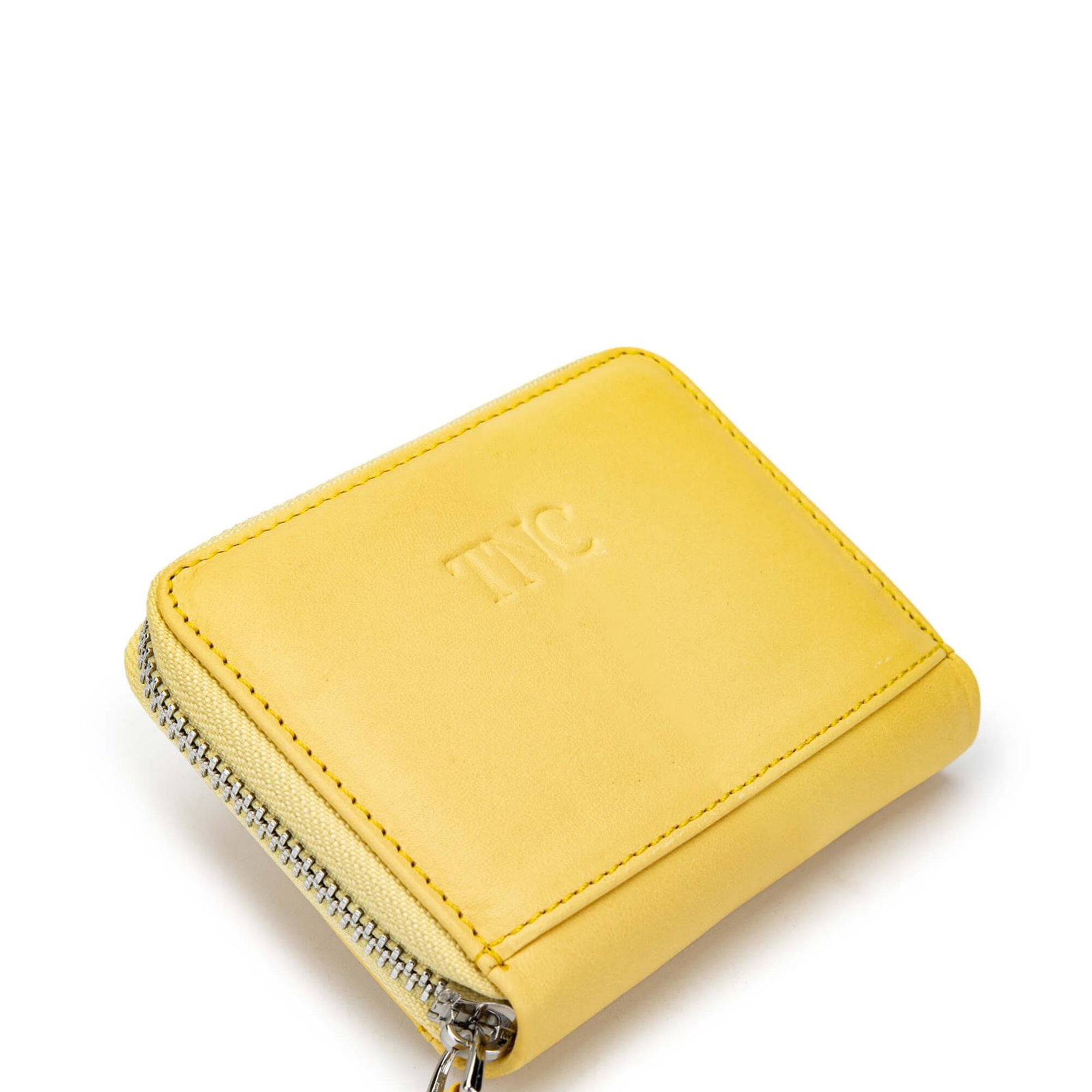 Tamer Tanca Unisex Hakiki Deri Sarı Kartlık