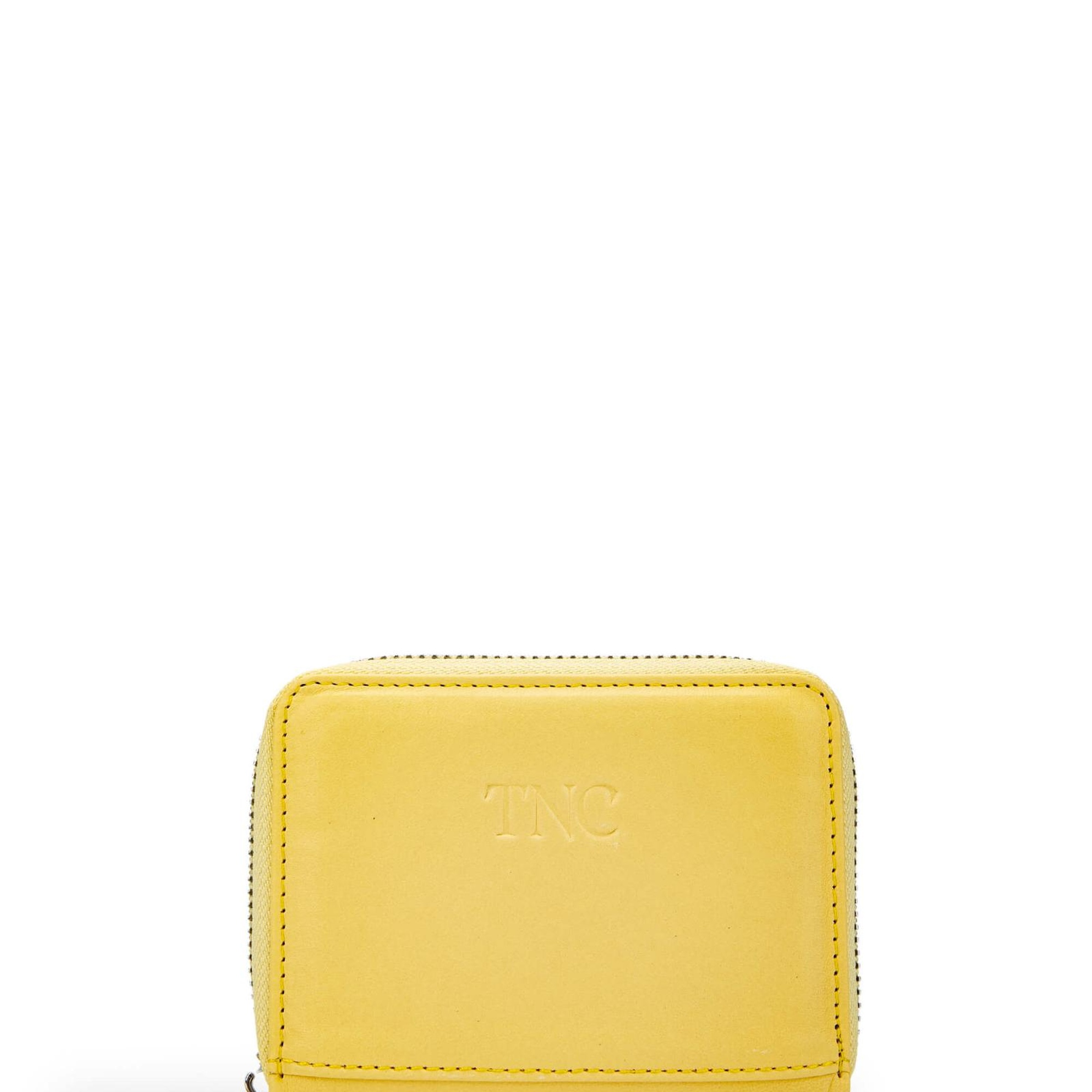 Tamer Tanca Unisex Hakiki Deri Sarı Kartlık
