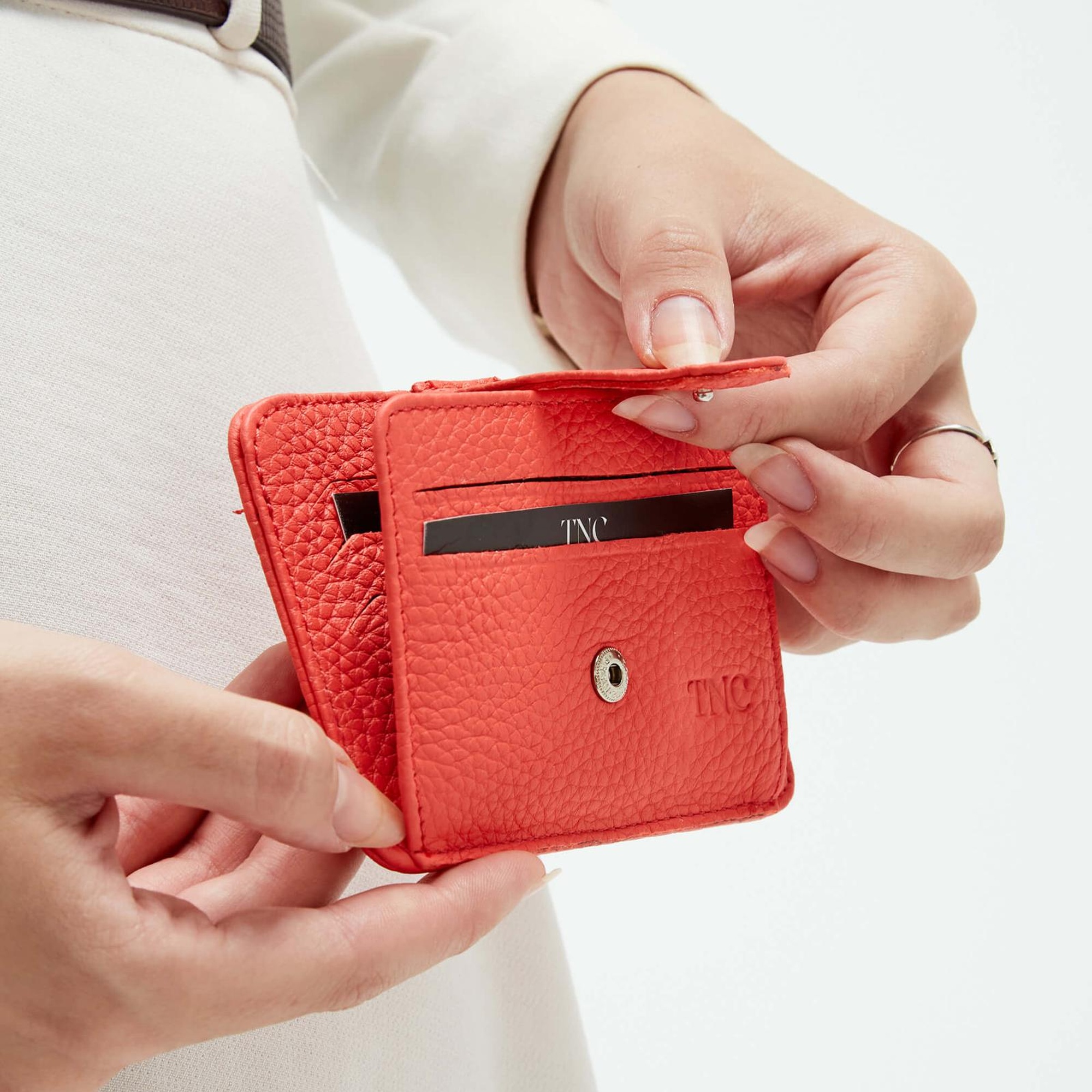 Tamer Tanca Unisex Hakiki Deri Yavruağzı Kartlık