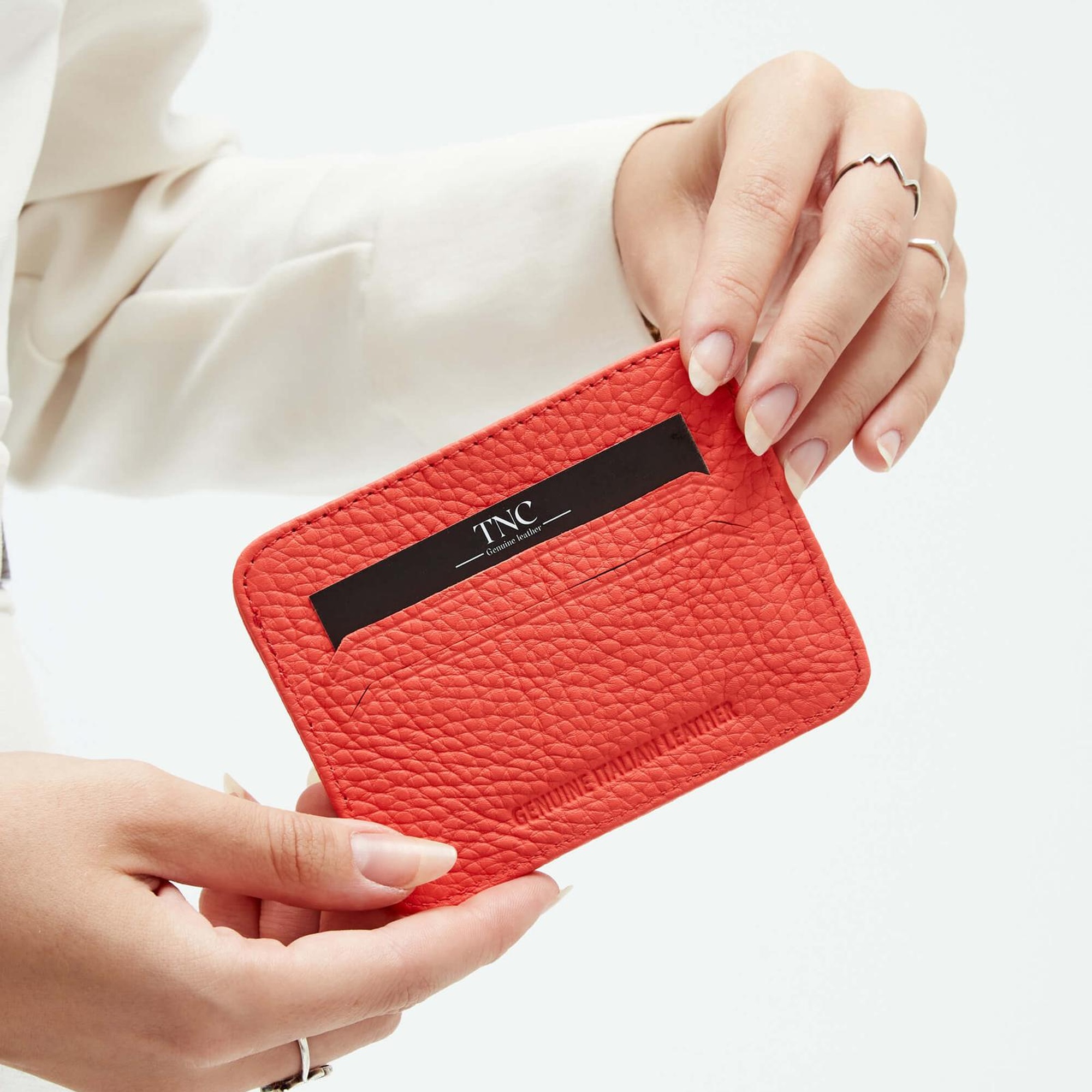 Tamer Tanca Unisex Hakiki Deri Yavruağzı Kartlık