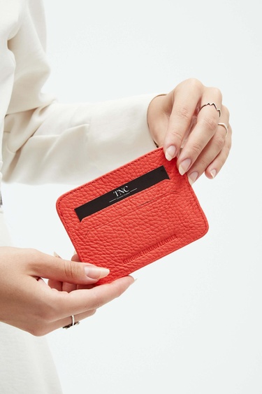  Tamer Tanca Unisex Hakiki Deri Yavruağzı Kartlık