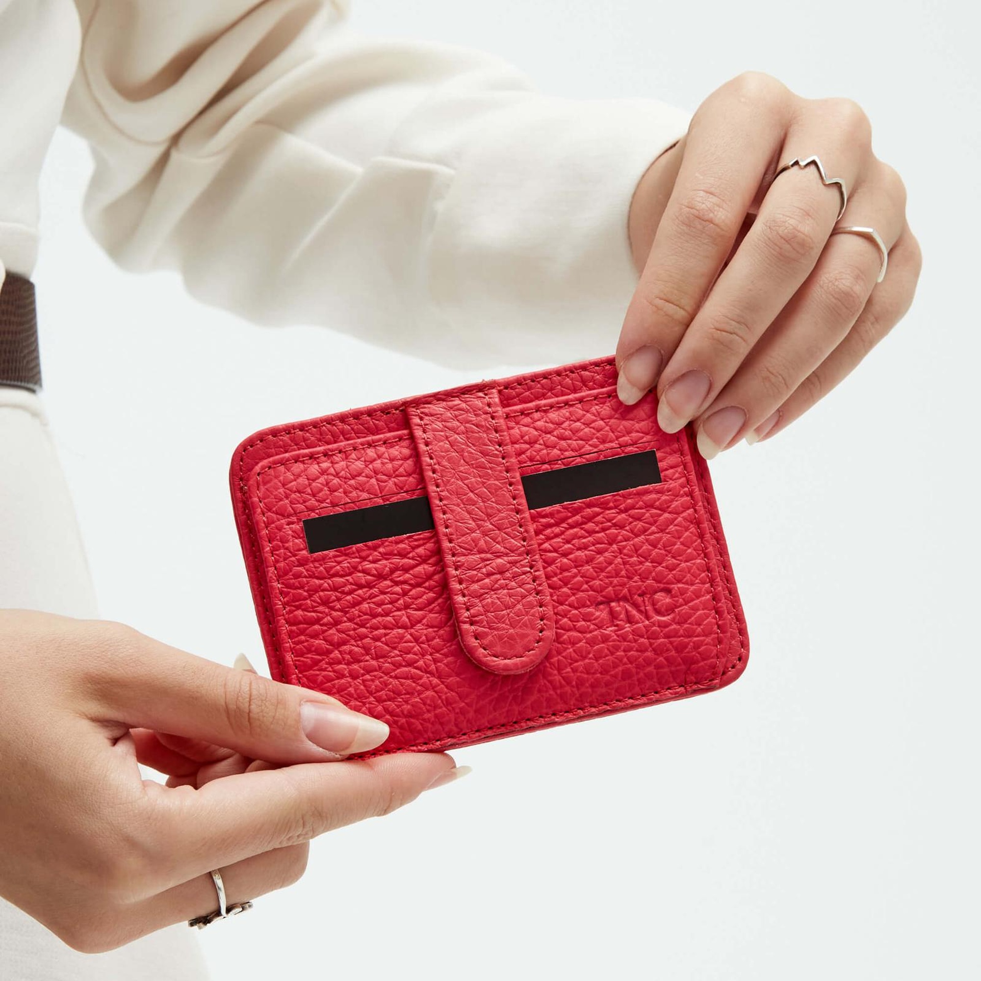 Tamer Tanca Unisex Hakiki Deri Fuşya Kartlık