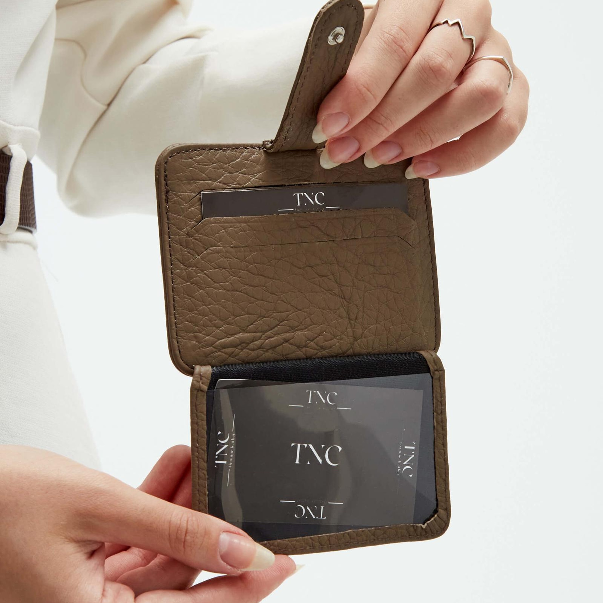 Tamer Tanca Unisex Hakiki Deri Vizon Kartlık