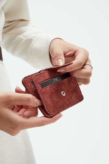  Tamer Tanca Unisex Hakiki Deri Bordo Kartlık