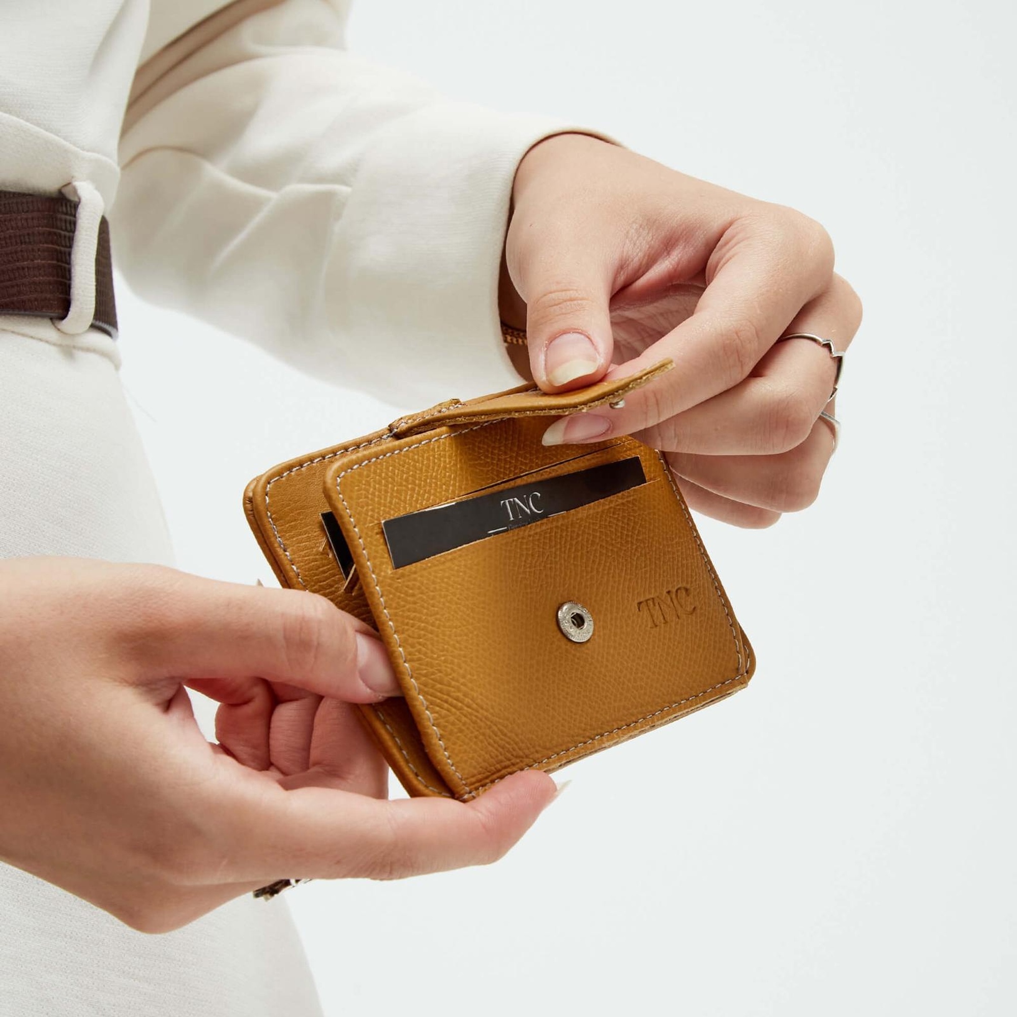 Tamer Tanca Unisex Hakiki Deri Hardal Kartlık