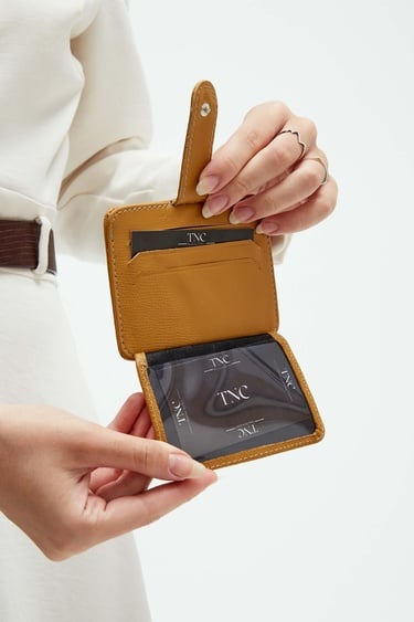  Tamer Tanca Unisex Hakiki Deri Hardal Kartlık