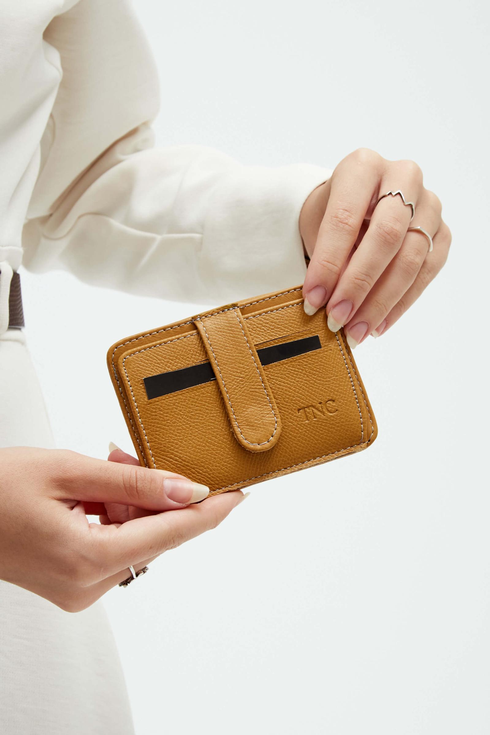  Tamer Tanca Unisex Hakiki Deri Hardal Kartlık