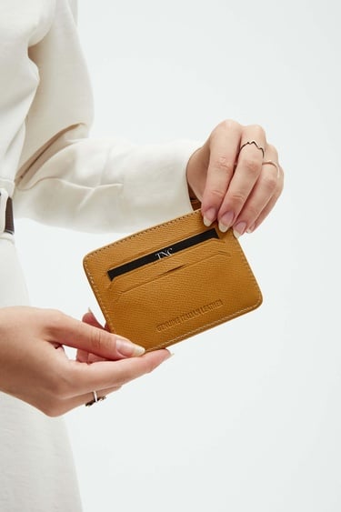  Tamer Tanca Unisex Hakiki Deri Hardal Kartlık