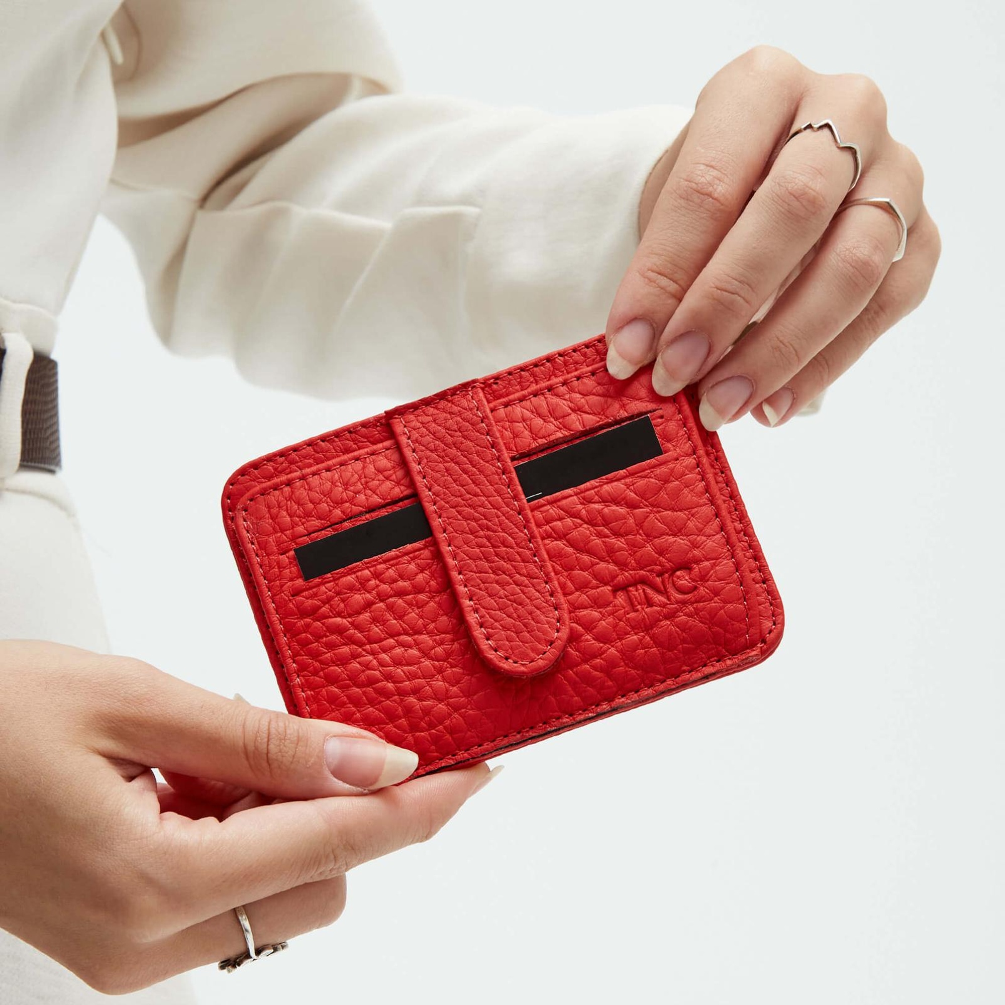 Tamer Tanca Unisex Hakiki Deri Kırmızı Kartlık