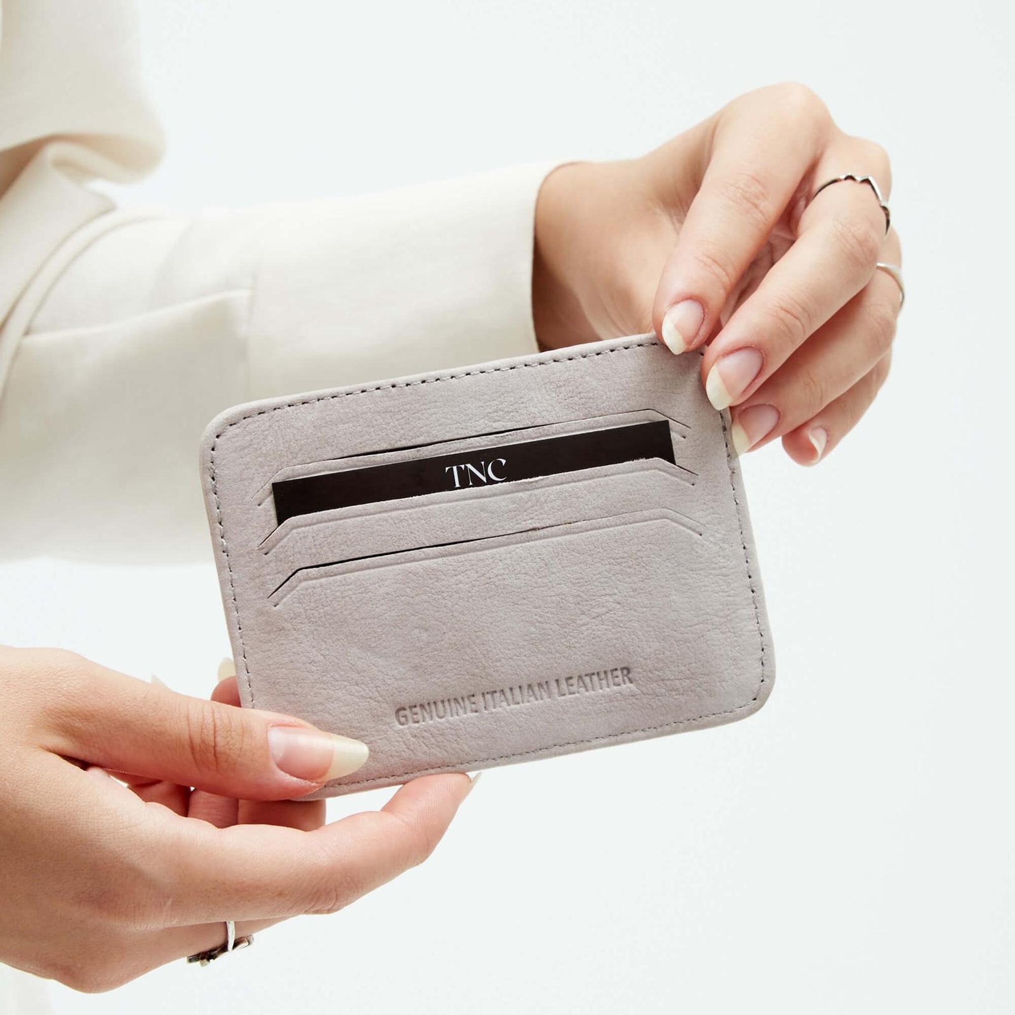 Tamer Tanca Unisex Hakiki Deri Taş Nubuk Kartlık