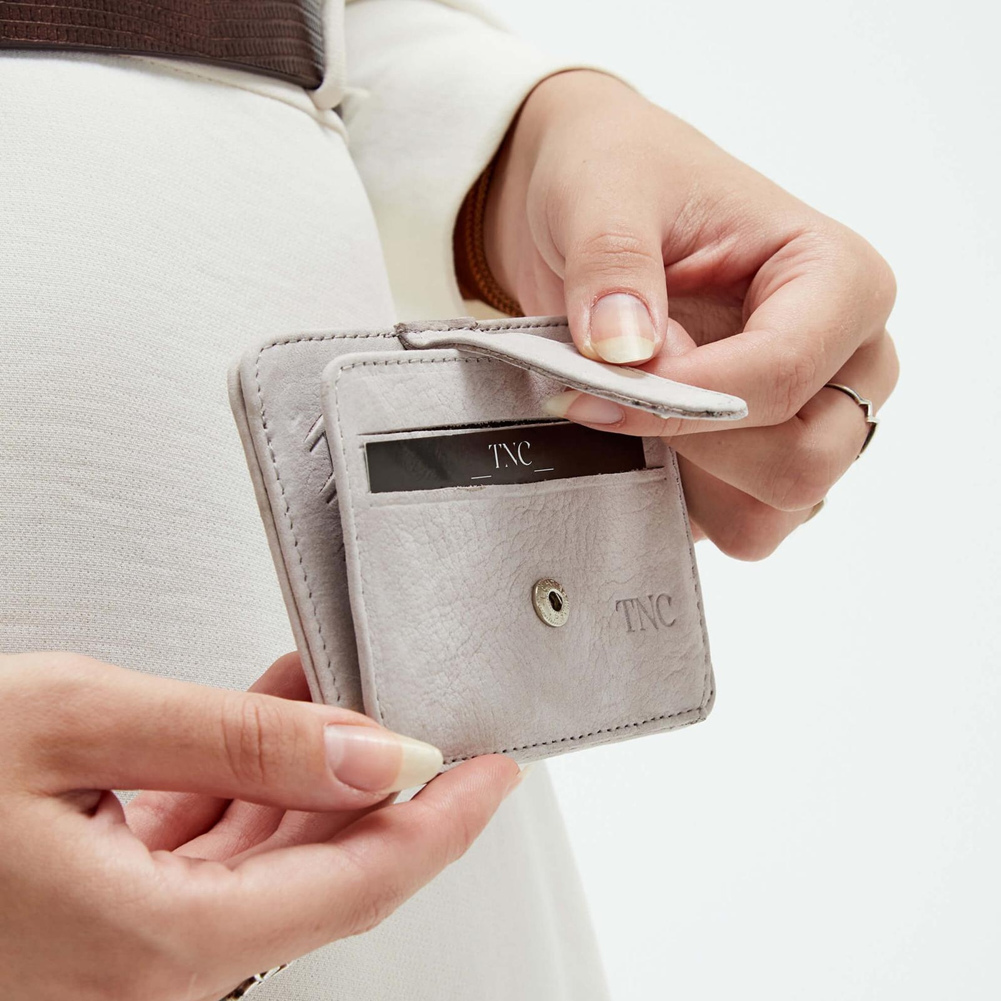 Tamer Tanca Unisex Hakiki Deri Taş Nubuk Kartlık