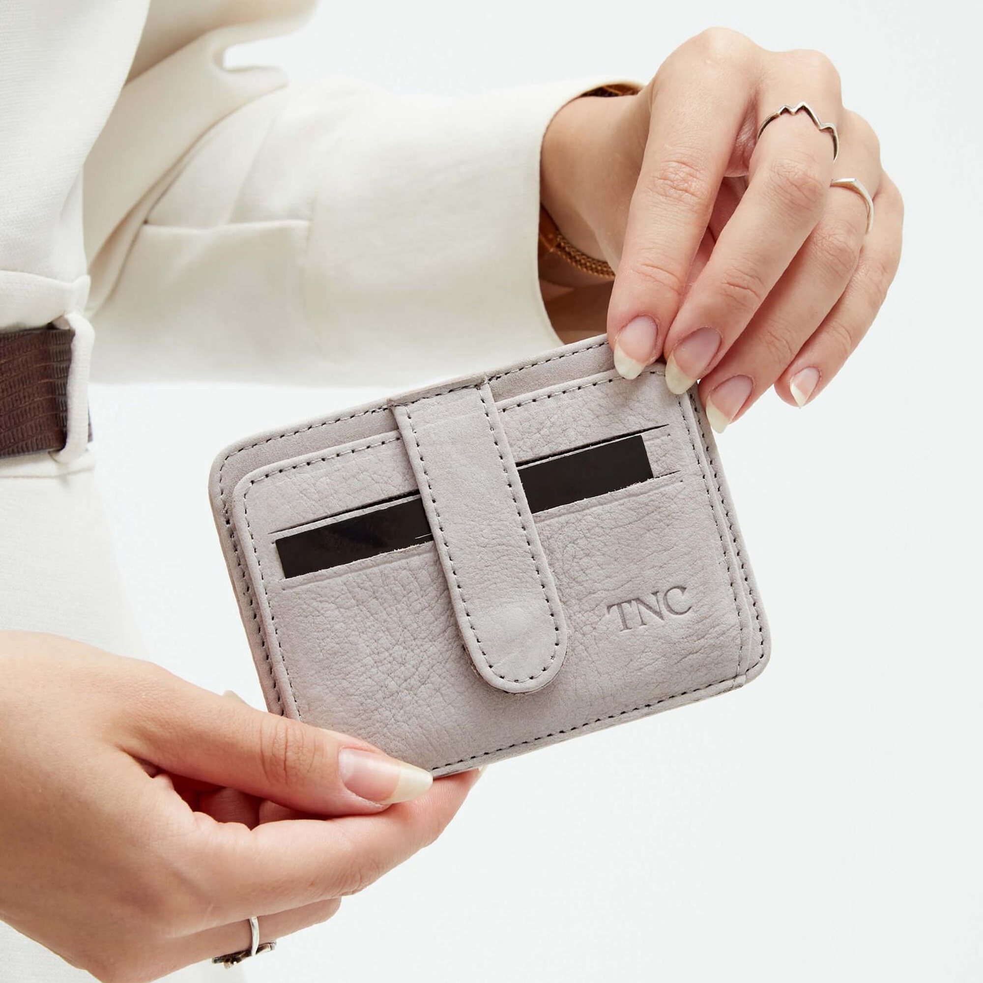 Tamer Tanca Unisex Hakiki Deri Taş Nubuk Kartlık