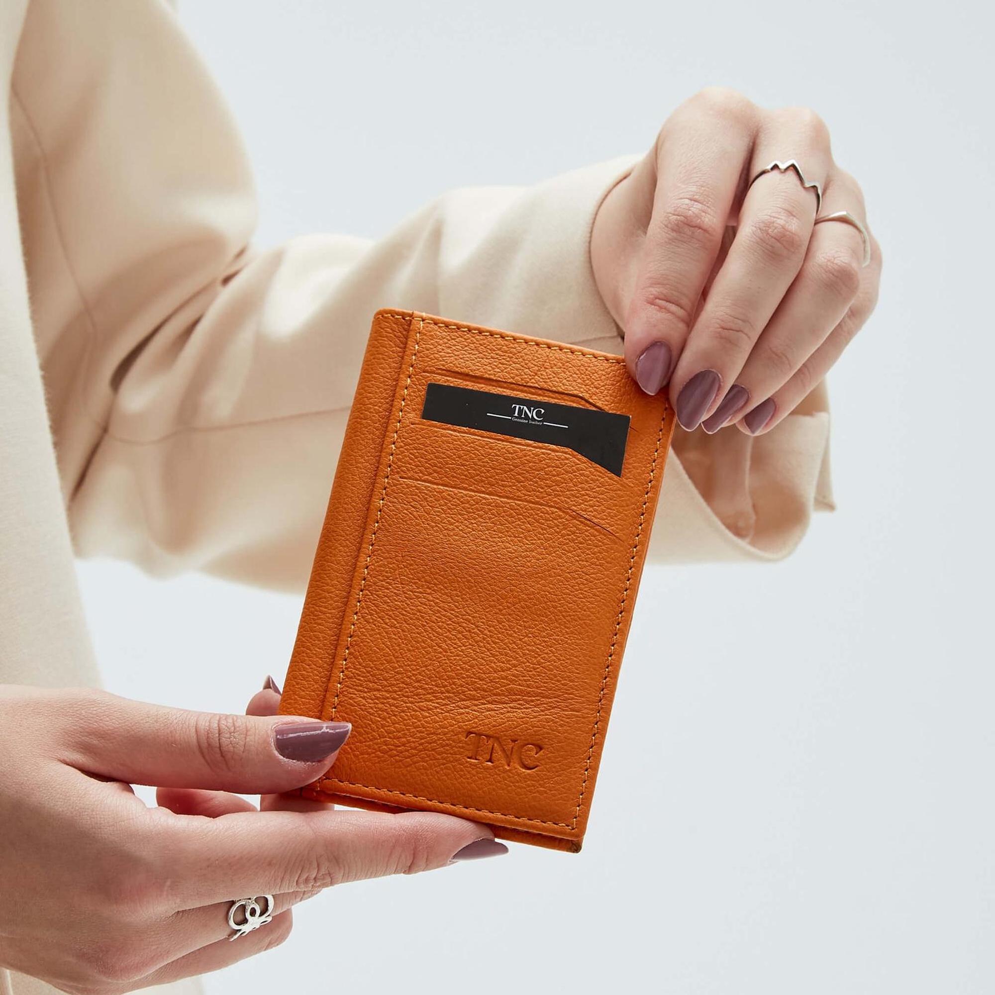 Tamer Tanca Erkek Hakiki Deri Vizon Kartlık