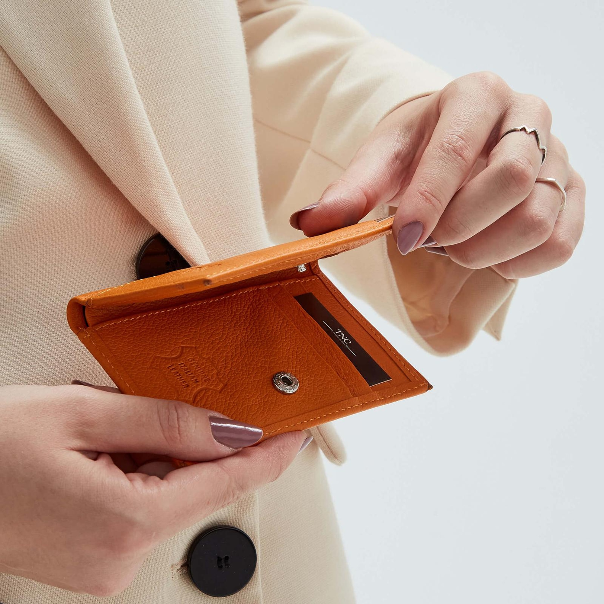 Tamer Tanca Erkek Hakiki Deri Vizon Kartlık