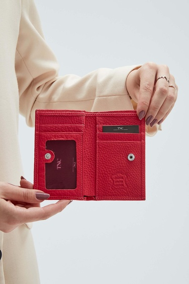  Tamer Tanca Erkek Hakiki Deri Fuşya Kartlık