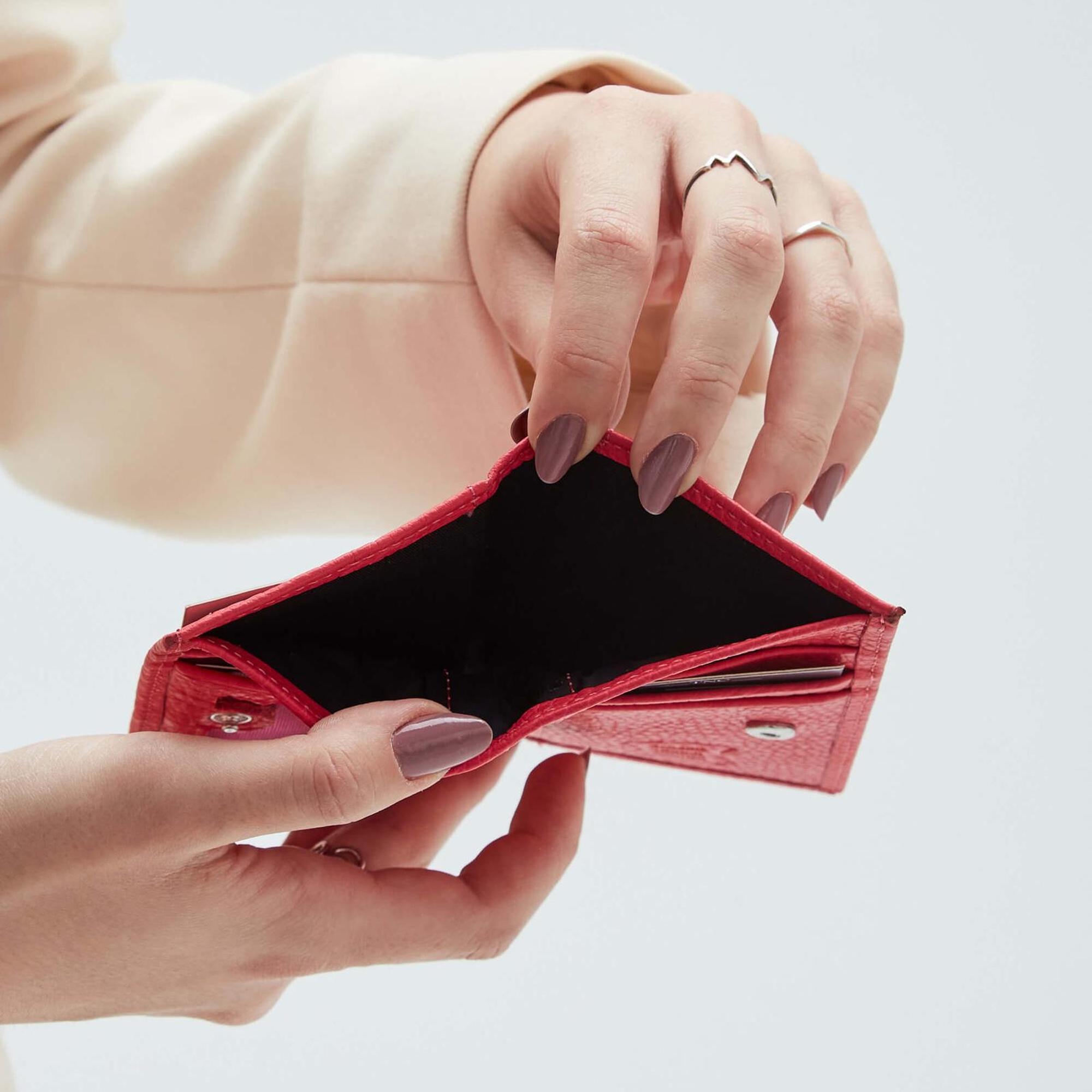 Tamer Tanca Erkek Hakiki Deri Fuşya Kartlık