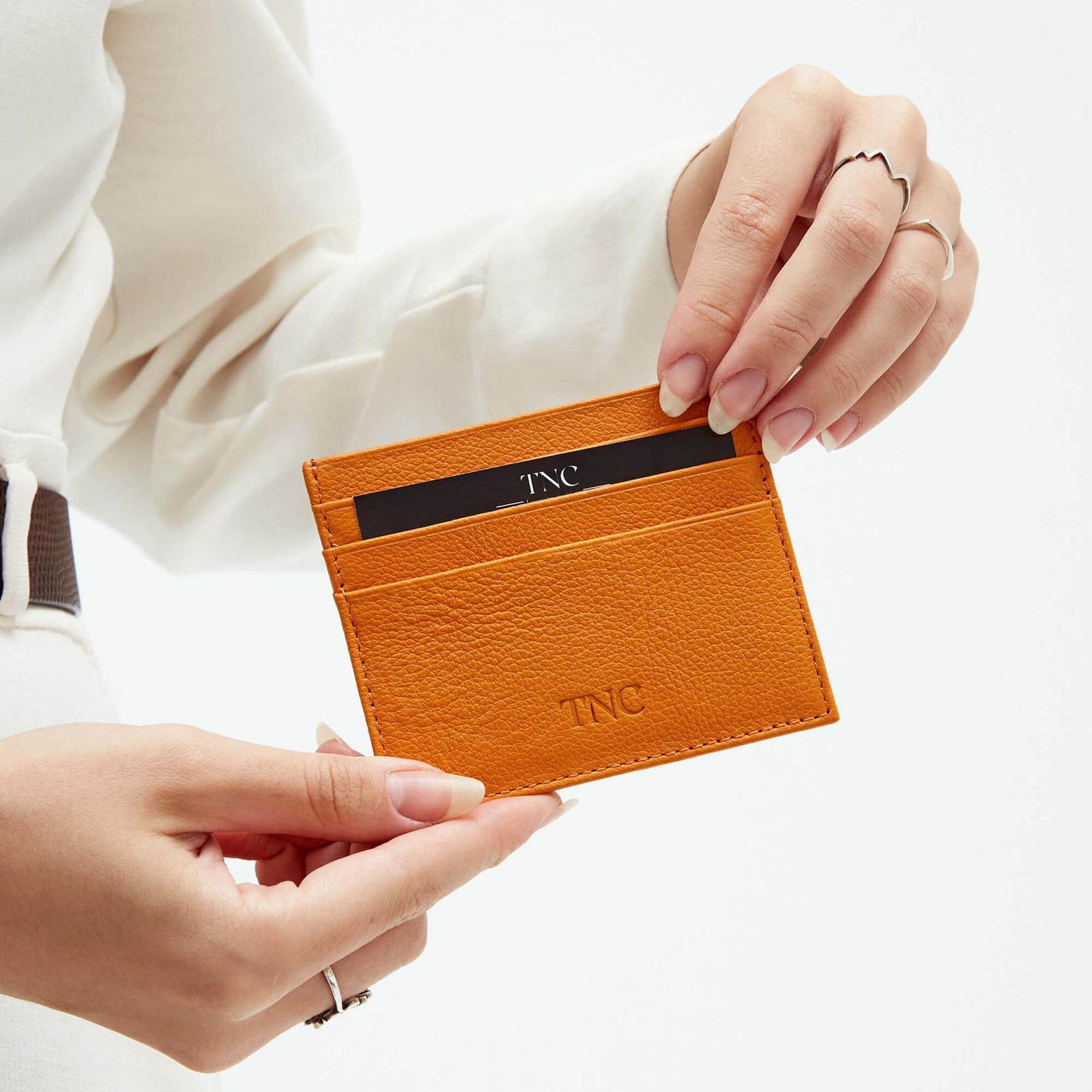 Tamer Tanca Unisex Hakiki Deri Hardal Kartlık