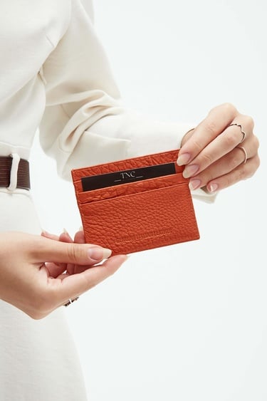  Tamer Tanca Unisex Hakiki Deri Kiremit Kartlık