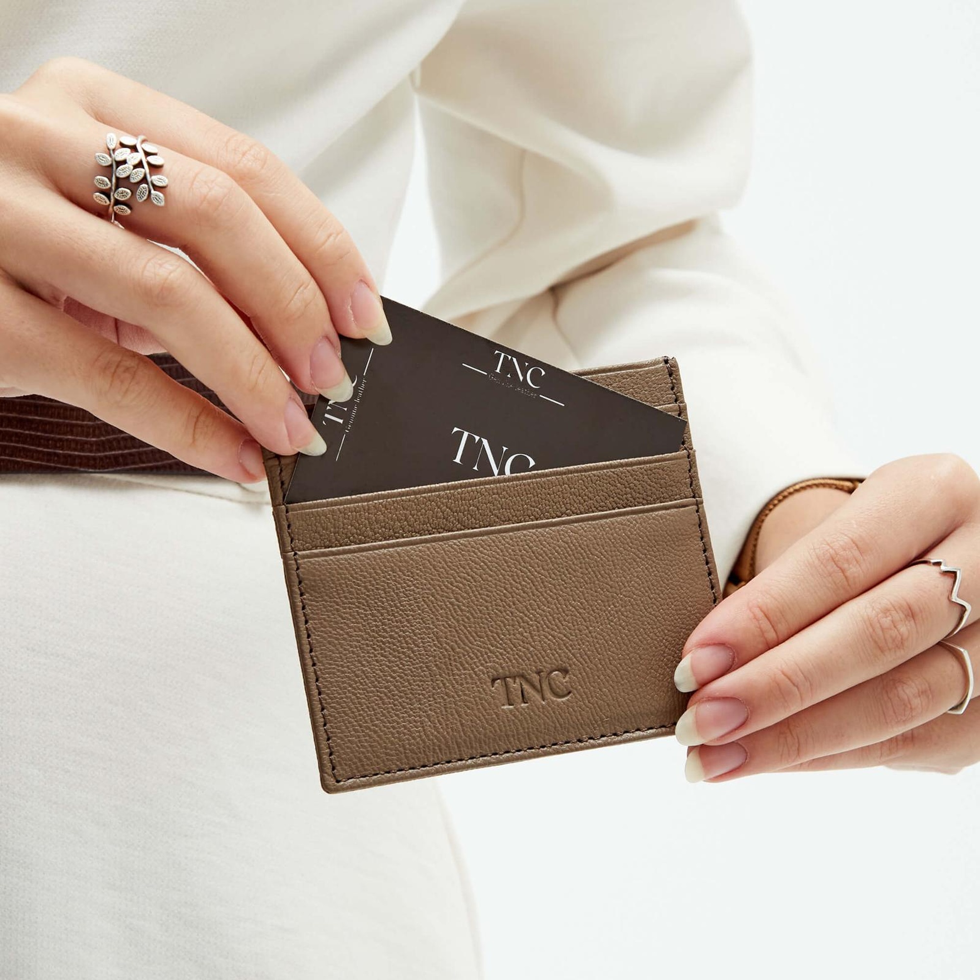 Tamer Tanca Unisex Hakiki Deri Vizon Kartlık