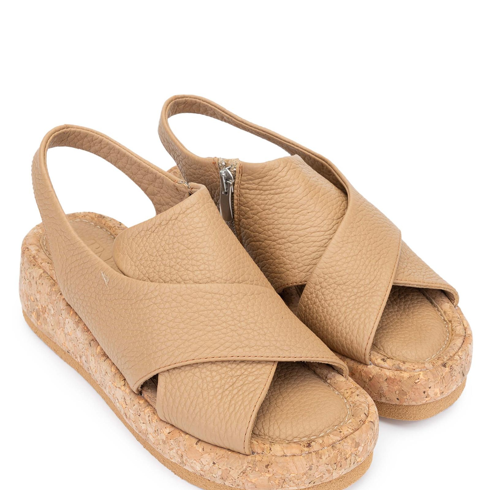 Tamer Tanca Kadın Hakiki Deri Vizon Sandalet Düz