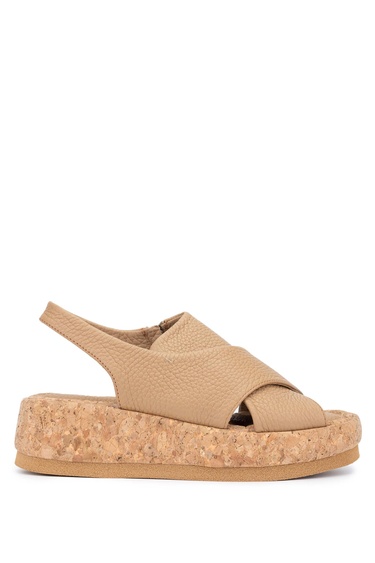  Tamer Tanca Kadın Hakiki Deri Vizon Sandalet Düz