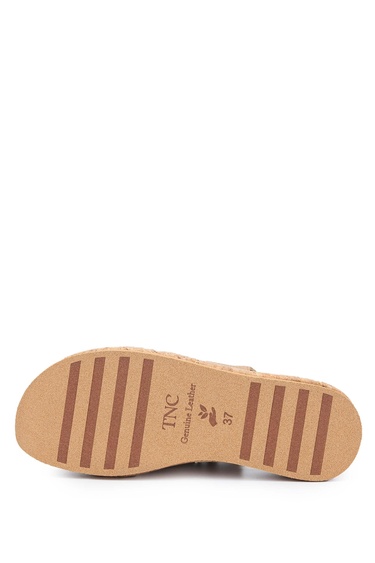  Tamer Tanca Kadın Hakiki Deri Vizon Sandalet Düz