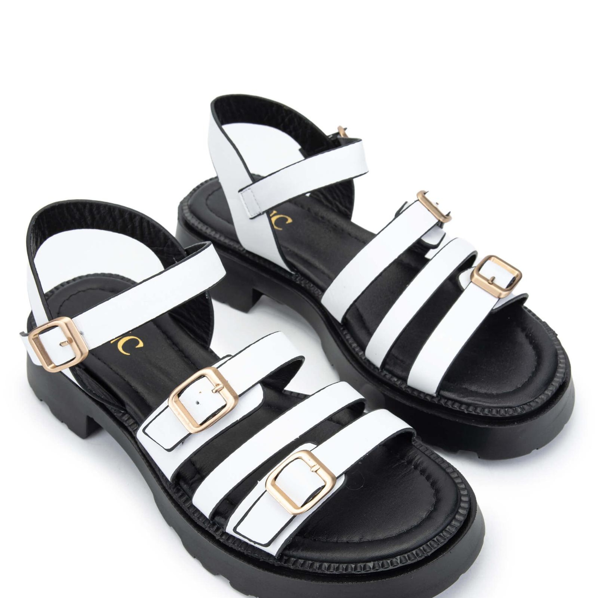 Tamer Tanca Kadın Hakiki Deri Beyaz Topuklu Sandalet