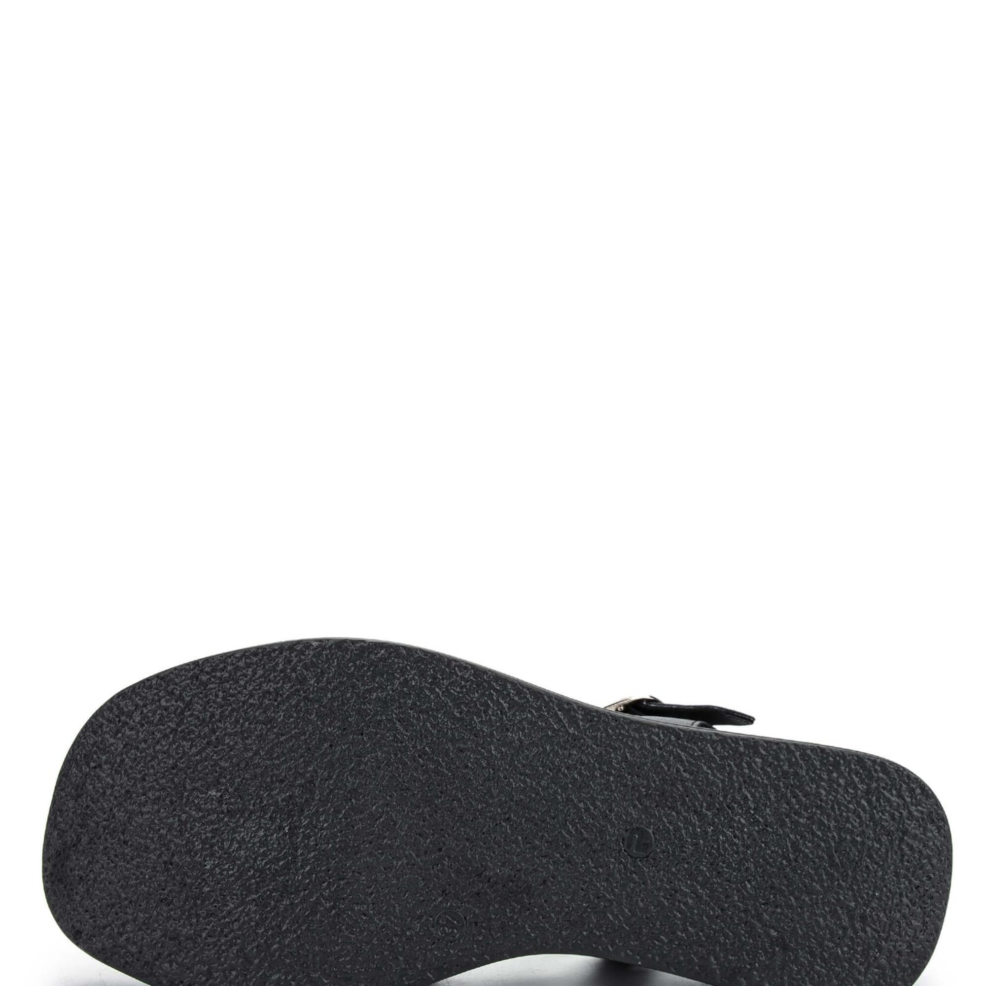 Tamer Tanca Kadın Hakiki Deri Siyah Deri Topuklu Sandalet