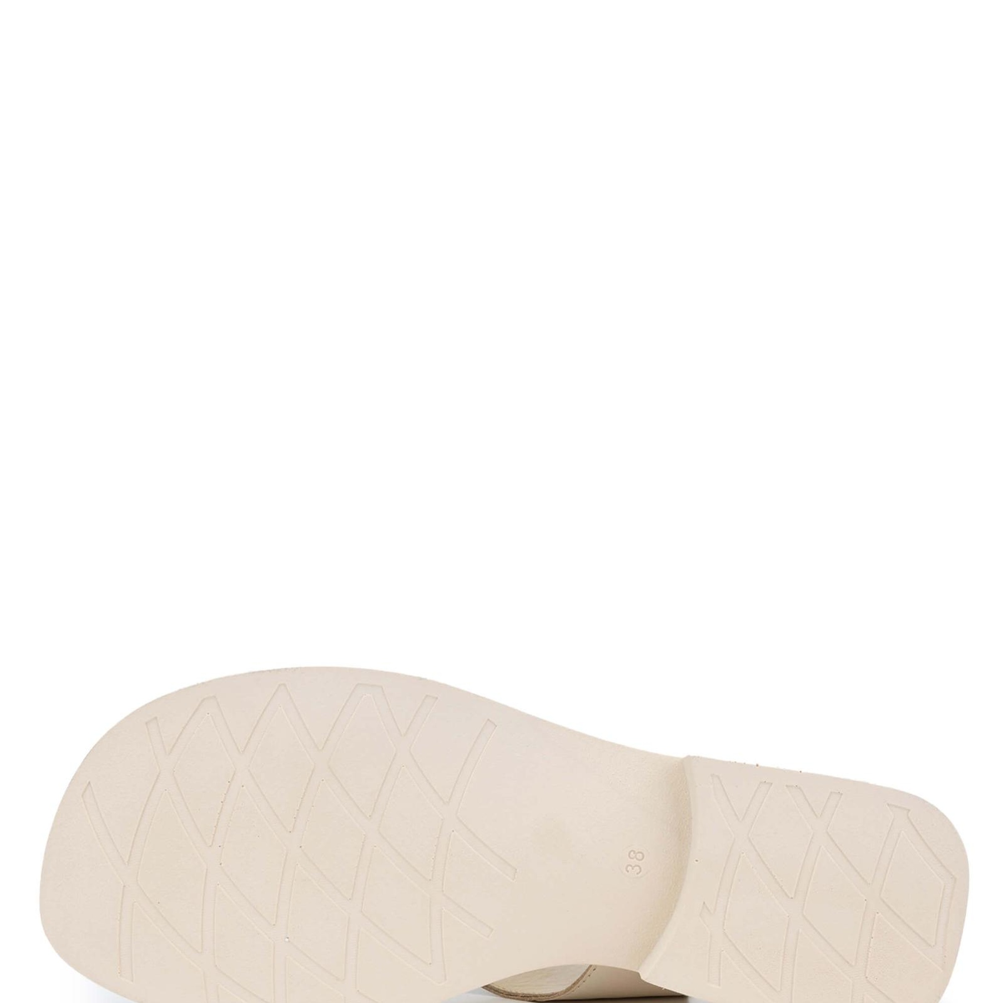 Tamer Tanca Kadın Hakiki Deri Bej Topuklu Sandalet