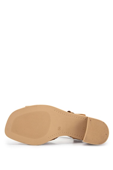  Tamer Tanca Kadın Hakiki Deri Tütün Süet Topuklu Sandalet