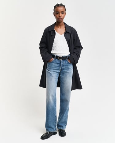  GANT Kadın Krem V Yaka Örgü Kazak