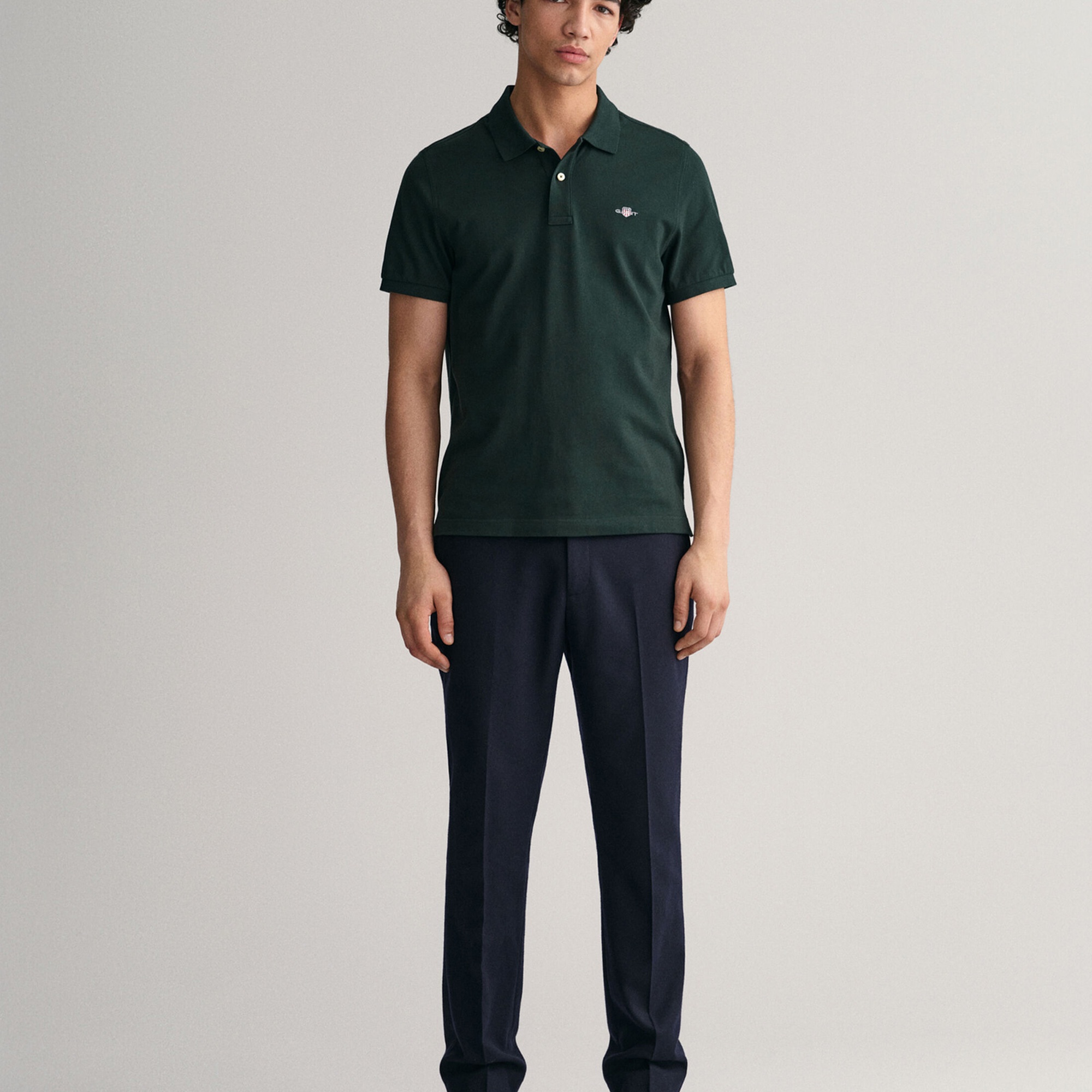 GANT Erkek Yeşil Regular Fit Polo