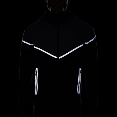  Nike Tech Windrunner Erkek Gri Kapüşonlu Ceket